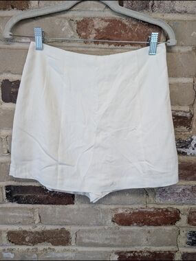 emory park Ivory High-Waist Skort Shorts